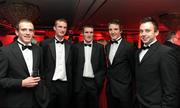 15 October 2010; Cork footballers, from left, Paudie Kissane, Nicholas Murphy, Graham Canty, Aidan Walsh and Paul Kerrigan during the 2010 GAA All-Stars Awards, sponsored by Vodafone. Citywest Hotel & Conference Centre, Saggart, Co. Dublin. Picture credit: Oliver McVeigh / SPORTSFILE