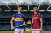 8 August 2016; Noel McGrath of Tipperary, left, and Cyril Donnellan of Galway during a media event ahead of the GAA All-Ireland Hurling Senior Championship Semi-Final between Galway and Tipperary this Sunday. Croke Park, Dublin. Photo by Piaras Ó Mídheach/Sportsfile