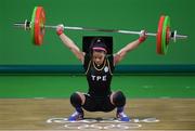 7 August 2016; Shu-Ching Hsu of Chinese Taipei competing in the Women's 53kg event in the Riocentro Pavillion 2 Arena, Barra da Tijuca, during the 2016 Rio Summer Olympic Games in Rio de Janeiro, Brazil. Photo by Ramsey Cardy/Sportsfile