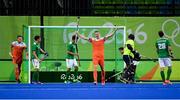 7 August 2016; Mirco Pruijser of Netherlands celebrates scoring his side's fourth goal during their Pool B match against Ireland at the Olympic Hockey Centre, Deodoro, during the 2016 Rio Summer Olympic Games in Rio de Janeiro, Brazil. Picture by Brendan Moran/Sportsfile