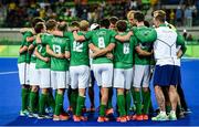 7 August 2016; The Ireland team after defeat to the Netherlands in their Pool B match at the Olympic Hockey Centre, Deodoro, during the 2016 Rio Summer Olympic Games in Rio de Janeiro, Brazil. Photo by Brendan Moran/Sportsfile