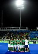 7 August 2016; The Ireland team after defeat to the Netherlands in their Pool B match at the Olympic Hockey Centre, Deodoro, during the 2016 Rio Summer Olympic Games in Rio de Janeiro, Brazil. Photo by Brendan Moran/Sportsfile
