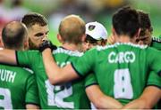 7 August 2016; Ireland coach Craig Fulton speaks to his players after their Pool B match against the Netherlands at the Olympic Hockey Centre, Deodoro, during the 2016 Rio Summer Olympic Games in Rio de Janeiro, Brazil. Photo by Brendan Moran/Sportsfile