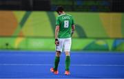 7 August 2016; Chris Cargo of Ireland after his side conceded their fifth goal during their Pool B match against the Netherlands at the Olympic Hockey Centre, Deodoro, during the 2016 Rio Summer Olympic Games in Rio de Janeiro, Brazil. Photo by Brendan Moran/Sportsfile