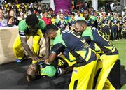 7 August 2016;   Andre Russell (D) and teammates of Jamaica Tallawahs celebrate winning Match 34 of the Hero Caribbean Premier League (CPL) – Final at Warner Park in Basseterre, St Kitts. Photo by Randy Brooks/Sportsfile