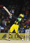 7 August 2016;  Chris Gayle of Jamaica Tallawahs hits 6 during Match 34 of the Hero Caribbean Premier League (CPL) – Final at Warner Park in Basseterre, St Kitts. Photo by Randy Brooks/Sportsfile