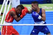 8 August 2016; Galal Yafai of Great Britain, right, and Joahnys Argilagos of Cuba during their Light-Flyweight preliminary round of 32 bout in the Riocentro Pavillion 6 Arena during the 2016 Rio Summer Olympic Games in Rio de Janeiro, Brazil. Photo by Stephen McCarthy/Sportsfile