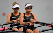8 August 2016; Sophie Mackenzie and Julia Edward of New Zealand in action during the Women's Lightweight Double Sculls heats in Lagoa Stadium, Copacabana, during the 2016 Rio Summer Olympic Games in Rio de Janeiro, Brazil. Photo by Brendan Moran/Sportsfile