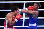 8 August 2016; Clemente Russo of Italy, right, and Hassen Chaktami of Tunisia during their Heavyweight preliminary round of 32 bout in the Riocentro Pavillion 6 Arena during the 2016 Rio Summer Olympic Games in Rio de Janeiro, Brazil. Photo by Stephen McCarthy/Sportsfile