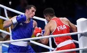 8 August 2016; Abdulkadir Abdullayev of Azerbaijan, left, and Paul Omba Biongolo of France during their Heavyweight preliminary round of 32 bout in the Riocentro Pavillion 6 Arena during the 2016 Rio Summer Olympic Games in Rio de Janeiro, Brazil. Photo by Stephen McCarthy/Sportsfile