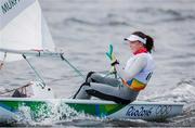 8 August 2016; Annalise Murphy of Ireland after winning Race 1 of the Women's Laser Radial on the Escola Naval course, Copacabana, during the 2016 Rio Summer Olympic Games in Rio de Janeiro, Brazil. Photo by David Branigan/Sportsfile