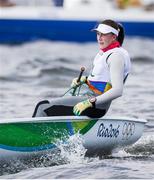 8 August 2016; Annalise Murphy of Ireland after winning Race 1 of the Women's Laser Radial on the Escola Naval course, Copacabana, during the 2016 Rio Summer Olympic Games in Rio de Janeiro, Brazil. Photo by David Branigan/Sportsfile