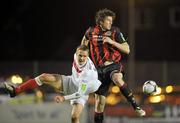 15 October 2010; Ken Oman, Bohemians, in action against Matthew Blinkhorn, Sligo Rovers. FAI Ford Cup Semi-Final, Bohemians v Sligo Rovers, Dalymount Park, Dublin. Picture credit: David Maher / SPORTSFILE