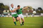 17 October 2010; Ian Lonergan, Moorefield, in action against Alan Smith, Sarsfields. Kildare County Senior Football Championship Final, Sarsfields v Moorefield, St Conleth's Park, Newbridge, Co. Kildare. Picture credit: Barry Cregg / SPORTSFILE