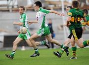 17 October 2010; Gerard McCartan, Burren St Mary's, shoots to score his side's first goal. Down County Senior Football Championship Final, Burren St Mary's v Bryansford St Patrick's, Pairc Esler, Newry, Co. Down. Picture credit: Brian Lawless / SPORTSFILE