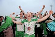 17 October 2010; Burren St Mary's players David McEntee and Anton McArdle, left, celebrate after the match. Down County Senior Football Championship Final, Burren St Mary's v Bryansford St Patrick's, Pairc Esler, Newry, Co. Down. Picture credit: Brian Lawless / SPORTSFILE