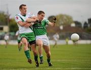 17 October 2010; Ian Lonergan, Moorefield, in action against Alan Smith, Sarsfield. Kildare County Senior Football Championship Final, Sarsfield v Moorefield, St Conleth's Park, Newbridge, Co. Kildare. Picture credit: Barry Cregg / SPORTSFILE
