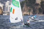 8 August 2016; Annalise Murphy of Ireland on her way to winning Race 1 of the Women's Laser Radial on the Escola Naval course, Copacabana, during the 2016 Rio Summer Olympic Games in Rio de Janeiro, Brazil. Photo by David Branigan/Sportsfile