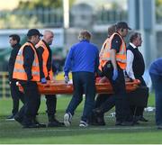 8 August 2016; Sam Verdon of St Patrick's Athletic is stretchered off during the EA Sports Cup semi final at Tallaght Stadium in Tallaght, Dublin.  Photo by David Maher/Sportsfile