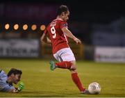 8 August 2016; Christy Fagan of St Patrick's Athletic goes past Shamrock Rovers goalkeeper Barry Murphy to score his side's third goal in the EA Sports Cup semi final match at Tallaght Stadium in Tallaght, Dublin. Photo by David Maher/Sportsfile