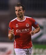 8 August 2016; Christy Fagan of St Patrick's Athletic celebrates after scoring his side's third goal in the EA Sports Cup semi final match at Tallaght Stadium in Tallaght, Dublin. Photo by David Maher/Sportsfile