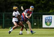 9 August 2016; James Breen of New York in action against Pradeep Pujar of Germany during the Etihad Airways GAA World Games 2016 - Day 1 at UCD in Dublin. Photo by Sam Barnes/Sportsfile