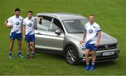 9 August 2016; Dublin GAA and Kilmacud Crokes stars Paul Mannion and Cian O’Sullivan, along with Dublin team-mate and Volkswagen Ambassador Bernard Brogan were joined by former Dublin player Ray Cosgrove and former Westmeath, Galway, and Laois manager Tomás Ó Flatharta in Glenalbyn, Kilmacud Crokes today to officially announce Volkswagen’s sponsorship of the Kilmacud Crokes All-Ireland GAA football Sevens. In attendance are, from left, Cian O'Sullivan, Bernard Brogan, and Paul Mannion, during the announcement at Glenalbyn House in Stillorgan, Co. Dublin. Photo by Daire Brennan/Sportsfile