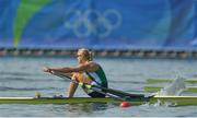 9 August 2016; Sanita Puspure of Ireland in action during the Women's Single Sculls quarter-final in Lagoa Stadium, Copacabana, during the 2016 Rio Summer Olympic Games in Rio de Janeiro, Brazil. Photo by Ramsey Cardy/Sportsfile