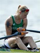 9 August 2016; Sanita Puspure of Ireland following her fourth place finish in the Women's Single Sculls quarter-final in Lagoa Stadium, Copacabana, during the 2016 Rio Summer Olympic Games in Rio de Janeiro, Brazil. Photo by Ramsey Cardy/Sportsfile
