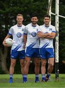 9 August 2016; Dublin GAA and Kilmacud Crokes stars Paul Mannion and Cian O’Sullivan, along with Dublin team-mate and Volkswagen Ambassador Bernard Brogan were joined by former Dublin player Ray Cosgrove and former Westmeath, Galway, and Laois manager Tomás Ó Flatharta in Glenalbyn, Kilmacud Crokes today to officially announce Volkswagen’s sponsorship of the Kilmacud Crokes All-Ireland GAA football Sevens. In attendance are, from left, Paul Mannion, Cian O'Sullivan, and Bernard Brogan during the announcement at Glenalbyn House in Stillorgan, Co. Dublin. Photo by Daire Brennan/Sportsfile