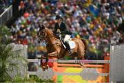 9 August 2016; Clare Abbott of Ireland on Europrince in action during the Eventing Team Jumping Final at the Olympic Equestrian Centre, Deodoro, during the 2016 Rio Summer Olympic Games in Rio de Janeiro, Brazil.