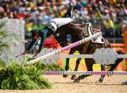 9 August 2016; Ruy Fonseca of Brazil, on Tom Bombadill Too, during the Eventing Team Jumping Final at the Olympic Equestrian Centre, Deodoro, during the 2016 Rio Summer Olympic Games in Rio de Janeiro, Brazil. Photo by Stephen McCarthy/Sportsfile