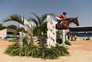 9 August 2016; Alice Naber-Lozeman of Netherlands, on Peter Parker, in action during the Eventing Team Jumping Final at the Olympic Equestrian Centre, Deodoro, during the 2016 Rio Summer Olympic Games in Rio de Janeiro, Brazil. Photo by Stephen McCarthy/Sportsfile