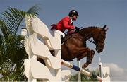 9 August 2016; Boyd Martin of USA, on Blackfoot Mystrey, in action during the Eventing Team Jumping Final at the Olympic Equestrian Centre, Deodoro, during the 2016 Rio Summer Olympic Games in Rio de Janeiro, Brazil. Photo by Stephen McCarthy/Sportsfile