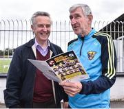 9 August 2016; Horse trainer Jim Bolger, left, with former Wexford hurling manager Liam Griffin before the fifth annual Hurling for Cancer Research, a celebrity hurling match in aid of the Irish Cancer Society in St Conleth’s Park, Newbridge. Ireland's top GAA and horseracing stars lined out for the game, organised by horseracing trainer Jim Bolger and National Hunt jockey Davy Russell. To date the event has raised €400,000 for the Irish Cancer Society, the leading voluntary funder of cancer research in Ireland. St Conleth’s Park, Newbridge, Kildare. Photo by David Maher/Sportsfile