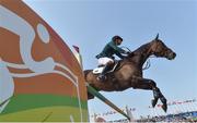 9 August 2016; Carlos Parro of Brazil, on Summon Up The Blood, in action during the Eventing Individual Jumping Final at the Olympic Equestrian Centre, Deodoro, during the 2016 Rio Summer Olympic Games in Rio de Janeiro, Brazil. Photo by Stephen McCarthy/Sportsfile