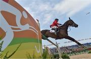 9 August 2016; Boyd Martin of USA, on Blackfoot Mystery, in action during the Eventing Individual Jumping Final at the Olympic Equestrian Centre, Deodoro, during the 2016 Rio Summer Olympic Games in Rio de Janeiro, Brazil. Photo by Stephen McCarthy/Sportsfile