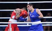9 August 2016; Albert Selimov of Azerbaijan, right, exchanges punches with David Oliver Joyce of Ireland during their Lightweight preliminary round of 32 bout in the Riocentro Pavillion 6 Arena, Barra da Tijuca, during the 2016 Rio Summer Olympic Games in Rio de Janeiro, Brazil. Photo by Ramsey Cardy/Sportsfile