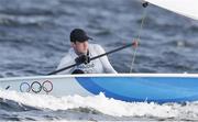 9 August 2016; Finn Lynch of Ireland in action during Race 3 of the Men's Laser on the Escola Naval course, Copacabana, during the 2016 Rio Summer Olympic Games in Rio de Janeiro, Brazil. Photo by David Branigan/Sportsfile
