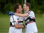 9 August 2016; Andrew Magerle, left, and Daniel Vienhen of Germany celebrate their victory over Oman GAA during the Etihad Airways GAA World Games 2016 - Day 1 at UCD in Dublin. Photo by Cody Glenn/Sportsfile