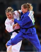 10 August 2016; Esther Stam of Georgia in action against Naranjargal Tsend-Ayush of Mongolia during the Women's -70 kg Elimination Round of 32 at the 2016 Rio Summer Olympic Games in Rio de Janeiro, Brazil. Photo by Ramsey Cardy/Sportsfile