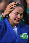 10 August 2016; Maria Portela of Brazil following her defeat to Assmaa Niang of Morocco in the Women's 70 kg Elimination Round of 32 during the 2016 Rio Summer Olympic Games in Rio de Janeiro, Brazil. Photo by Ramsey Cardy/Sportsfile