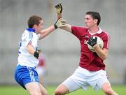 17 October 2010; Tomás Ó Curráin, Piarsaigh na Dromoda, in action against Brian Curran, St. Mary's. Kerry County Junior Football Championship Final, St Mary's v Piarsaigh na Dromoda, Austin Stack Park, Tralee, Co. Kerry. Picture credit: Stephen McCarthy / SPORTSFILE