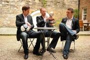 21 October 2010; At today’s 2010 PFAI Ford Player of the Year Awards press briefing is Shamrock Rovers striker Gary Twigg, left, and Bohemians defender Brian Shelley, right, with Stephen McGuinness, PFAI General Secretary. The prestigious 2010 Ford sponsored PFAI Awards will take place on Saturday, 6th November at the Burlington Hotel in Dublin. The nominations for the Players’ Player of the Year, First Division Player of the Year, Young Player of the Year, Overseas Player of the Year and Referee of the Year, along with the Premier Division and First Division teams of the Year as voted for by the League of Ireland players, were all announced. WHPR Offices, Ely Place, Dublin. Picture credit: Stephen McCarthy / SPORTSFILE