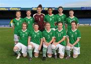 21 October 2010; The Republic of Ireland team. UEFA European Women's U17 Championship First Qualifying Round, Republic of Ireland v Czech Republic, Mourneview Park, Lurgan, Co. Armagh. Picture credit: Oliver McVeigh / SPORTSFILE