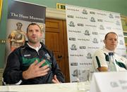 22 October 2010; Ireland Captain Steven McDonnell and Ireland Head Coach Anthony Tohill during an International Rules press conference ahead of the first match between Ireland and Australia on Saturday. International Rules Press Conference, The Hunt Museum, Rutland Street, Limerick. Picture credit: Alan Place / SPORTSFILE