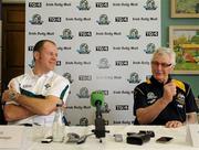 22 October 2010; Ireland Head Coach Anthony Tohill and Australian Head Coach Michael Malthouse during an International Rules press conference ahead of the first match between Ireland and Australia on Saturday. International Rules Press Conference, The Hunt Museum, Rutland Street, Limerick. Picture credit: Alan Place / SPORTSFILE