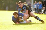 23 October 2010; Darren Hudson, St Mary's College, in action against Luke O'Dea, Shannon. All-Ireland League, Division 1A, St Mary's College v Shannon, Templeville Road, Dublin. Photo by Sportsfile