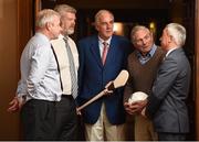 11 August 2016; Former Cork dual star of the 1970s and early 1980s, Ray Cummins, and Mayo’s Paddy Prendergast, a surviving member of the successful 1951 All-Ireland winning side have been unveiled as the GPA Lifetime Achievement Award winners for 2016. They will receive their honours at the annual GPA Former Players Event in Croke Park the afternoon before the All-Ireland football final, on Saturday September 17. Pictured are, from left, former Kerry footballers Sean Walsh and Eóin 'Bomber' Liston, Ray Cummins, former Cork dual player, Paddy Prendergast, former Mayo footballer, and Denis 'Ogie' Moran, former Kerry footballer. Meadowlands Hotel in Tralee, Co Kerry. Photo by Matt Browne/Sportsfile