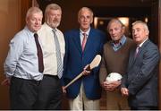 11 August 2016; Former Cork dual star of the 1970s and early 1980s, Ray Cummins, and Mayo’s Paddy Prendergast, a surviving member of the successful 1951 All-Ireland winning side have been unveiled as the GPA Lifetime Achievement Award winners for 2016. They will receive their honours at the annual GPA Former Players Event in Croke Park the afternoon before the All-Ireland football final, on Saturday September 17. Pictured are, from left, former Kerry footballers Sean Walsh and Eóin 'Bomber' Liston, Ray Cummins, former Cork dual player, Paddy Prendergast, former Mayo footballer, and Denis 'Ogie' Moran, former Kerry footballer. Meadowlands Hotel in Tralee, Co Kerry. Photo by Matt Browne/Sportsfile